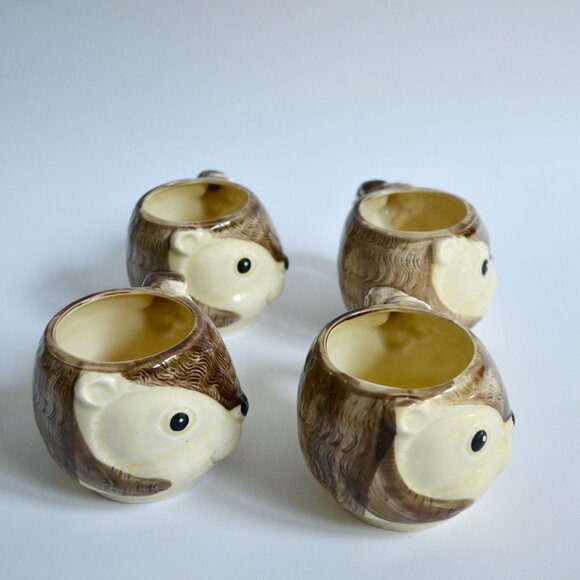 Enesco 1979 Japan Squirrel Chipmunk Anthropomorphic Mugs Creamer & Sugar Set - Picture 10 of 14
